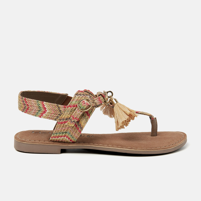 Noa Women's Raffia Sandals Brown