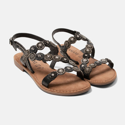 Helena Women's Sandals Leather Black