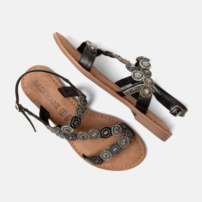 Helena Women's Sandals Leather Black