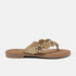 Soe Women's Leather Slippers Beige