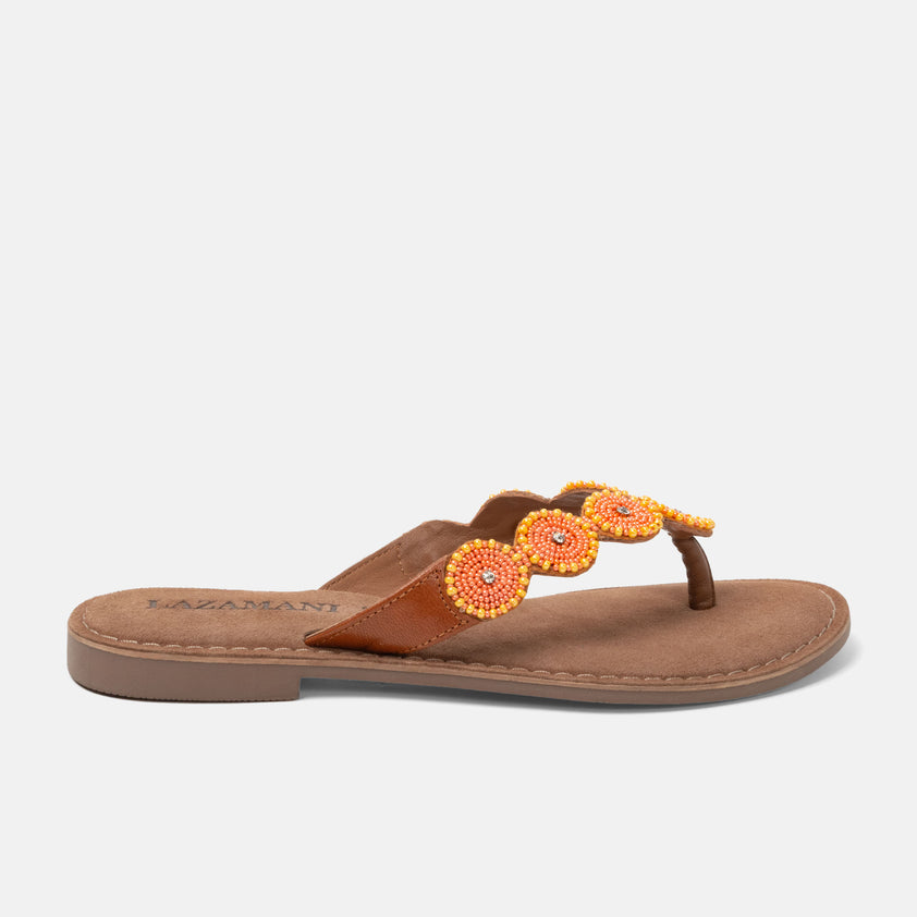 Luna Women's Slippers Leather Apricot