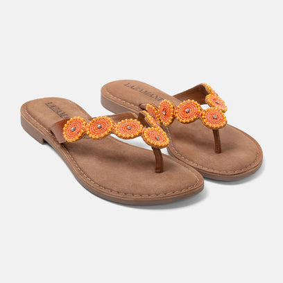 Luna Women's Slippers Leather Apricot