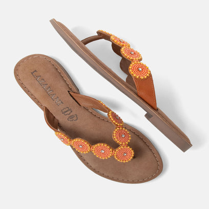 Luna Women's Slippers Leather Apricot