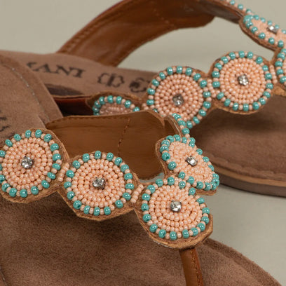 Luna Women's Slippers Leather Peach
