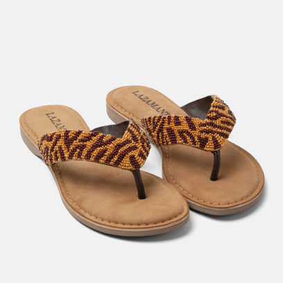 Ebba Women's Leather Slippers Brown