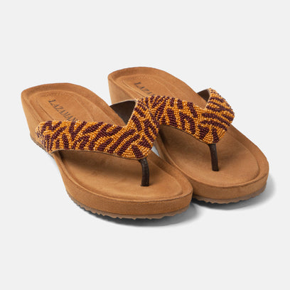 Liv Women's Leather Slippers Brown