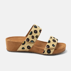 Ellie Women's Leather Slippers Beige