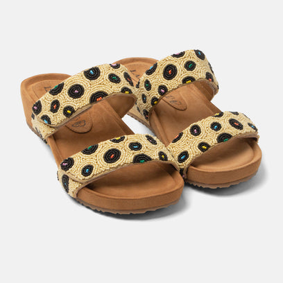 Ellie Women's Leather Slippers Beige