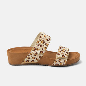 Ellie Women's Leather Slippers Offwhite