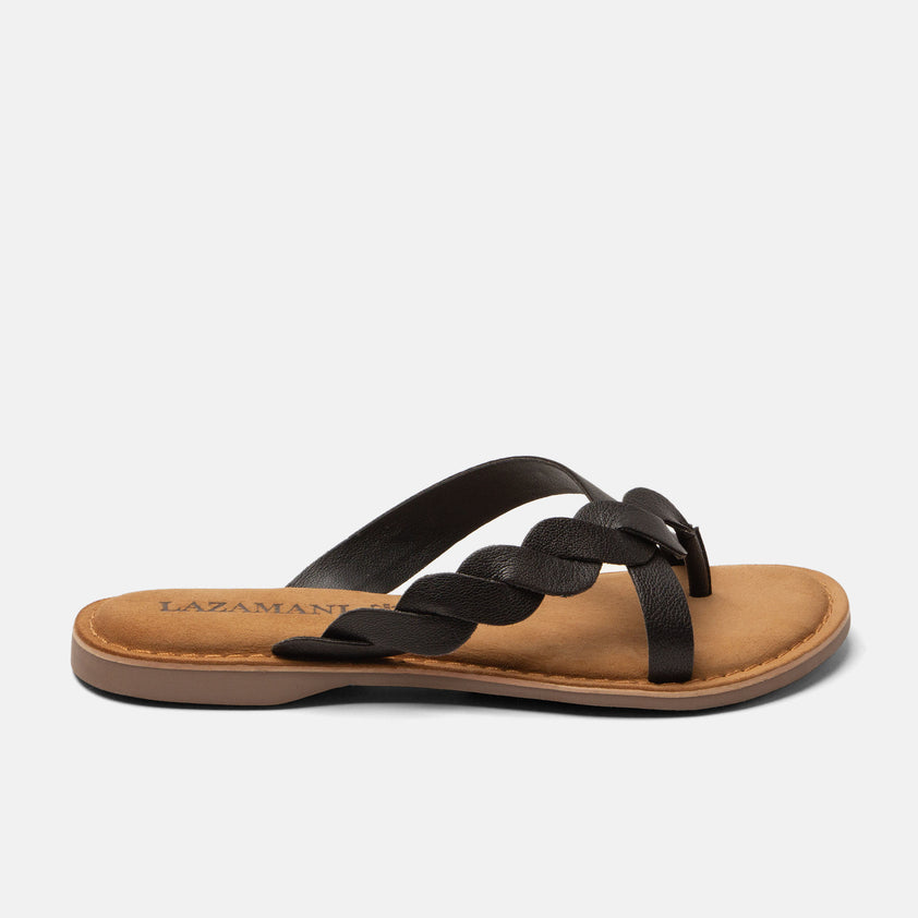 Avi Women's Leather Slippers Black