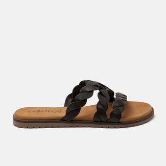 Edsi Women's Leather Slippers Black