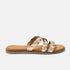 Edsi Women's Leather Slippers Gold