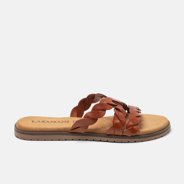 Edsi Women's Leather Slippers Tan