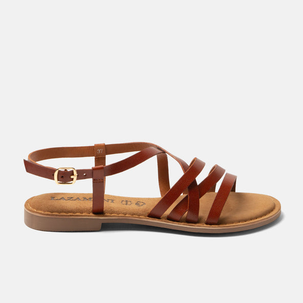 Zuza Women's Leather Sandals Tan