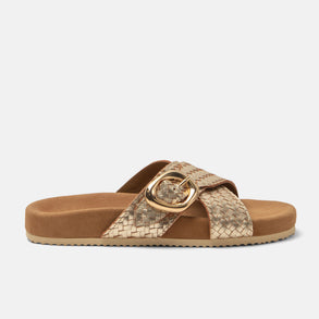 Kaja Women's Leather Slippers Gold