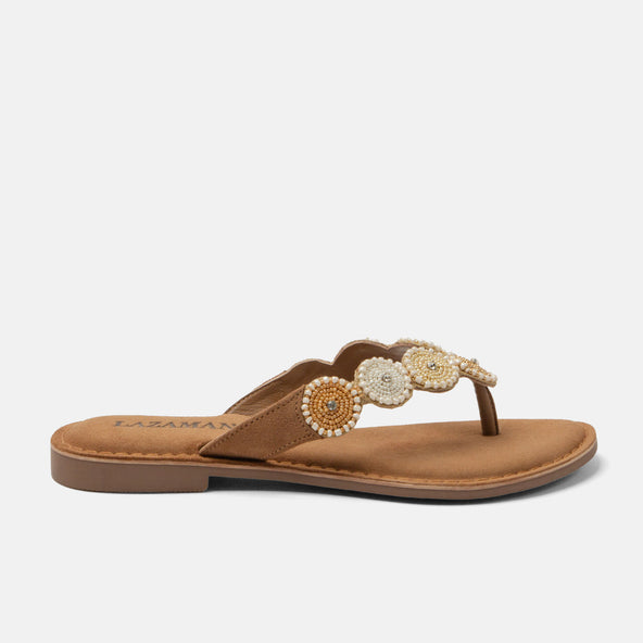 Loua Women's Suede Slippers Beige