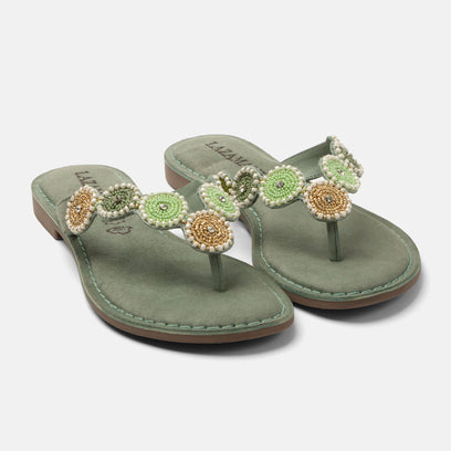 Loua Women's Suede Slippers Mint