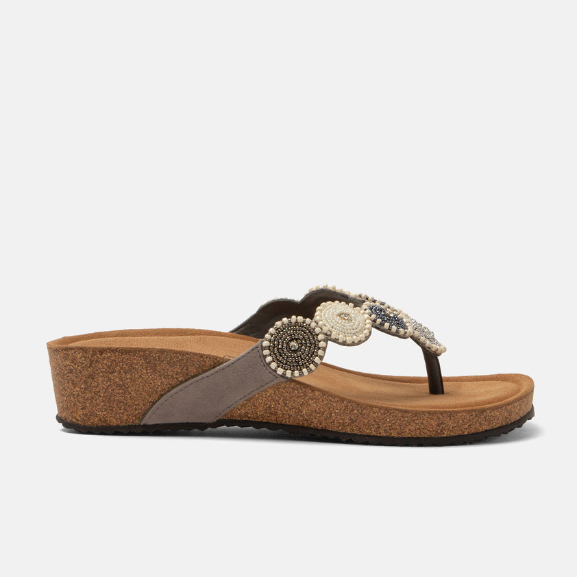 Mare Women's Suede Slippers Grey