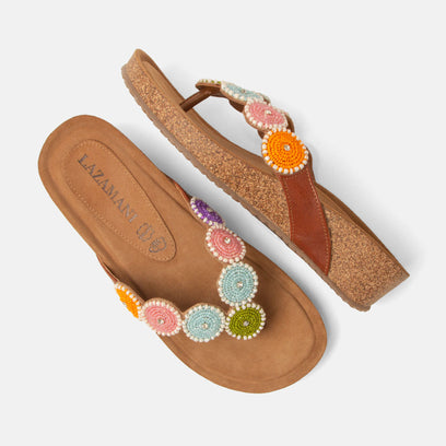 Mare Women's Leather Slippers Multi
