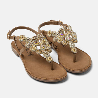 Sandali in Pelle Donna Dante Beige