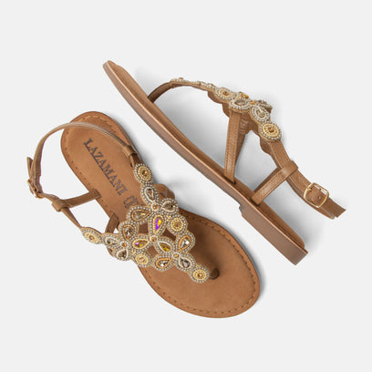 Sandali in Pelle Donna Dante Beige
