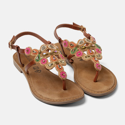 Dante Women's Leather Sandals Pink