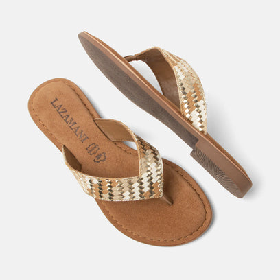 Tess Women's Leather Slippers Beige