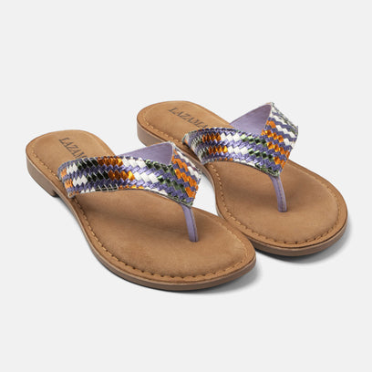 Tess Women's Leather Slippers Lilac