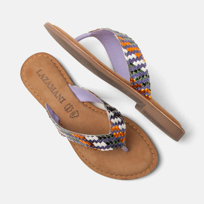Tess Women's Leather Slippers Lilac