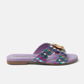 Hailey Women's Leather Slippers Lilac