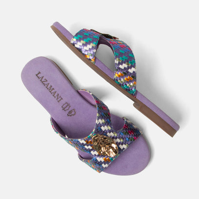 Hailey Women's Leather Slippers Lilac