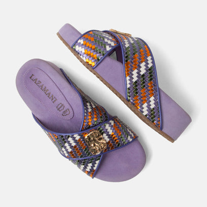 Lizzy Women's Leather Slippers Lilac