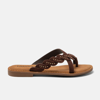 Lena Women's Suede Slippers Brown