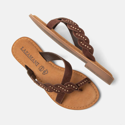 Lena Women's Suede Slippers Brown