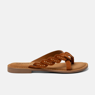 Lena Women's Suede Slippers Tan