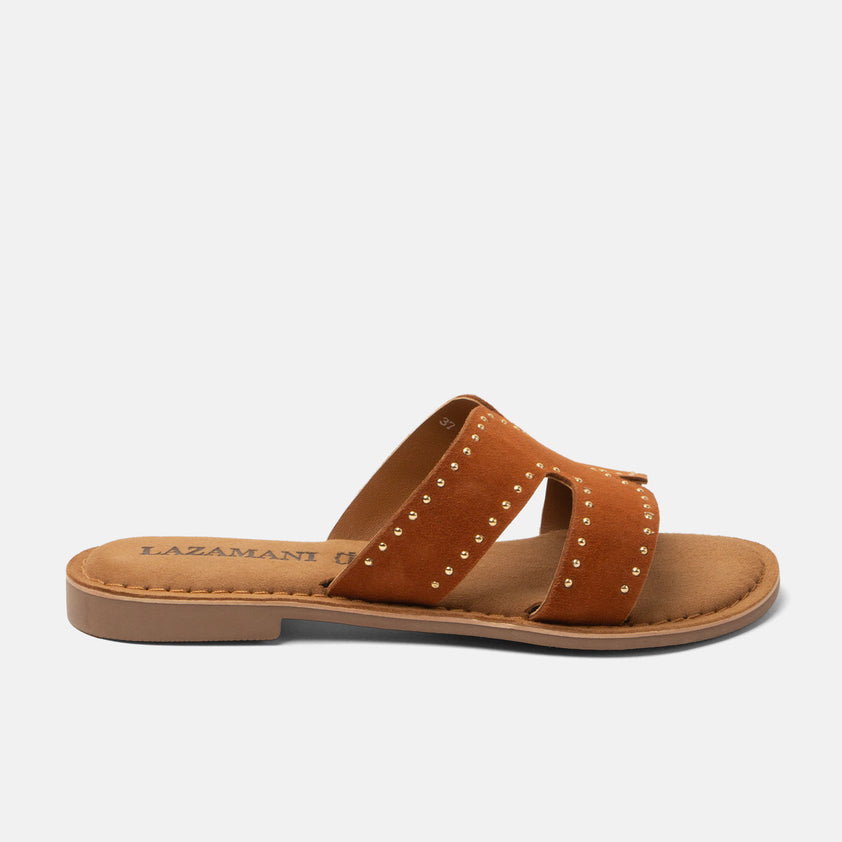 Lina Women's Suede Slippers Tan