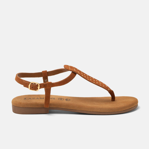 Minu Women's Suede Sandals Tan