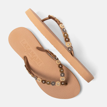 Mallorca Beach Women's Flip Flops Beige