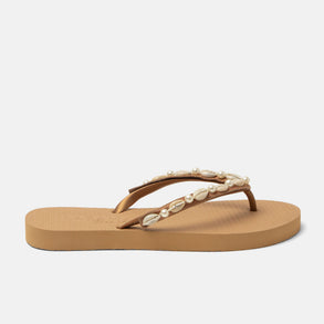 Whitesundays Beach Women's Flip Flops Beige