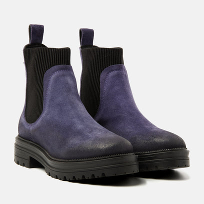 Beau Women's Suede Chelsea Boots Purple