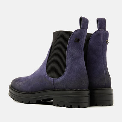 Beau Women's Suede Chelsea Boots Purple