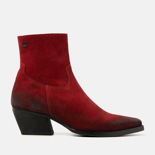 Alix Women's Suede Ankle Boots Red