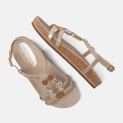 Fonda Women's Sandals Leather Biscuit