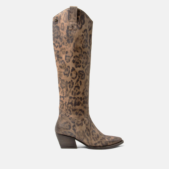 Adaline Women's Leather Boots Fango/Leo