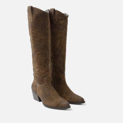 Adaline Women's Suede Boots Khaki
