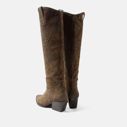 Adaline Women's Suede Boots Khaki