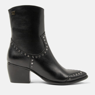 Kylie Women's Leather Ankle Boots Black