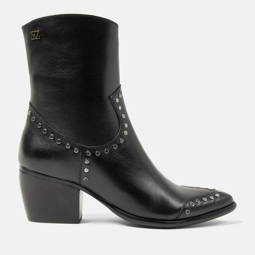 Kylie Women's Leather Ankle Boots Black