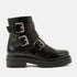 Reina Women's Leather Biker Boots Black
