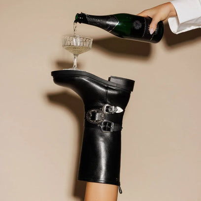 Clover Women's Leather Boot Black